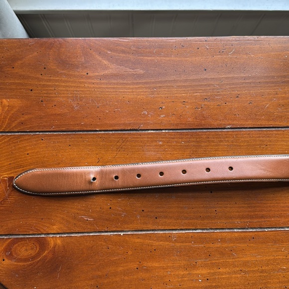 Tommy Hilfiger Brown Imitation Leather Belt with Silver Buckle - Picture 2 of 4